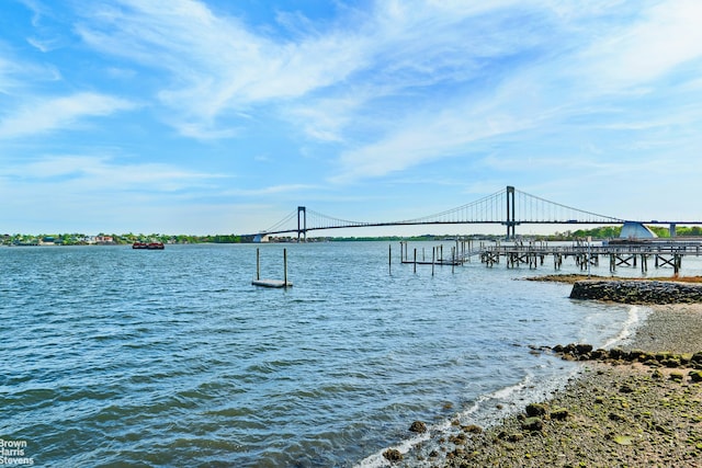 dock featuring a water view