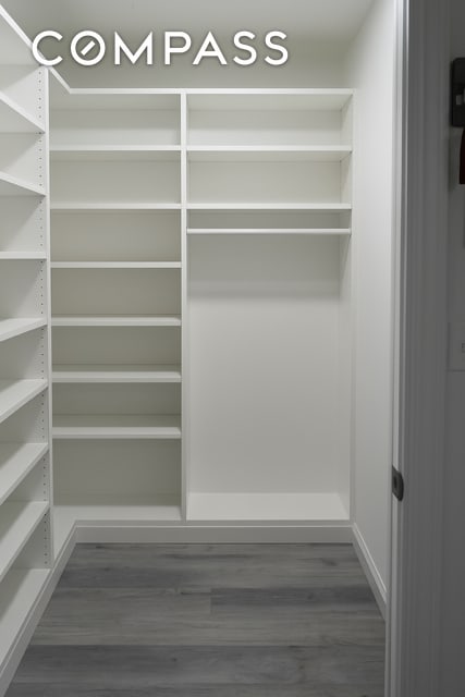893 Myrtle Ave Unit 1B, New York City, NY 11206 - spacious closet featuring dark wood finished floors