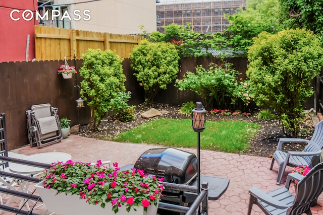 893 Myrtle Ave Unit 1B, New York City, NY 11206 - fenced backyard with a patio