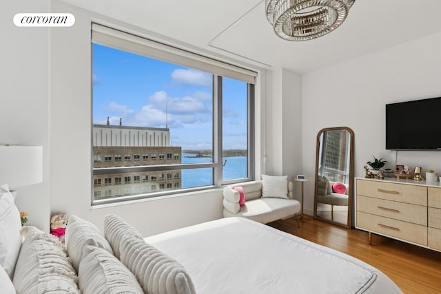 2 River Ter Unit 23C, New York City, NY 10282 - bedroom featuring wood finished floors