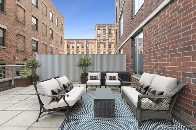 100 Jay St Unit 4M, New York City, NY 11201 - view of patio with an outdoor living space