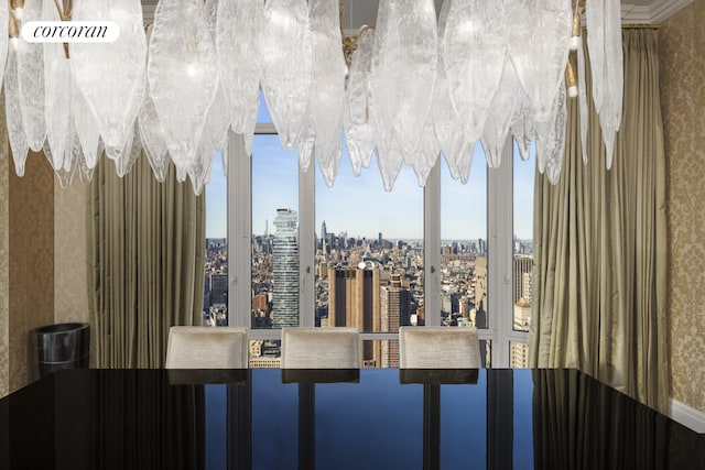 balcony featuring a city view