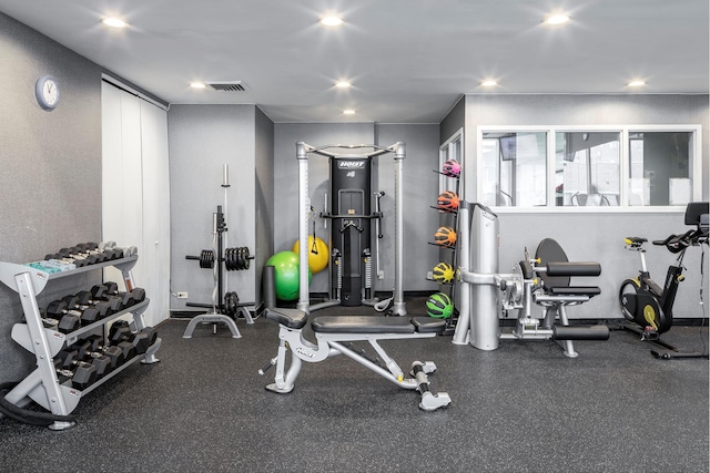 200 E 89th St Unit 27D, New York City, NY 10128 - gym with recessed lighting