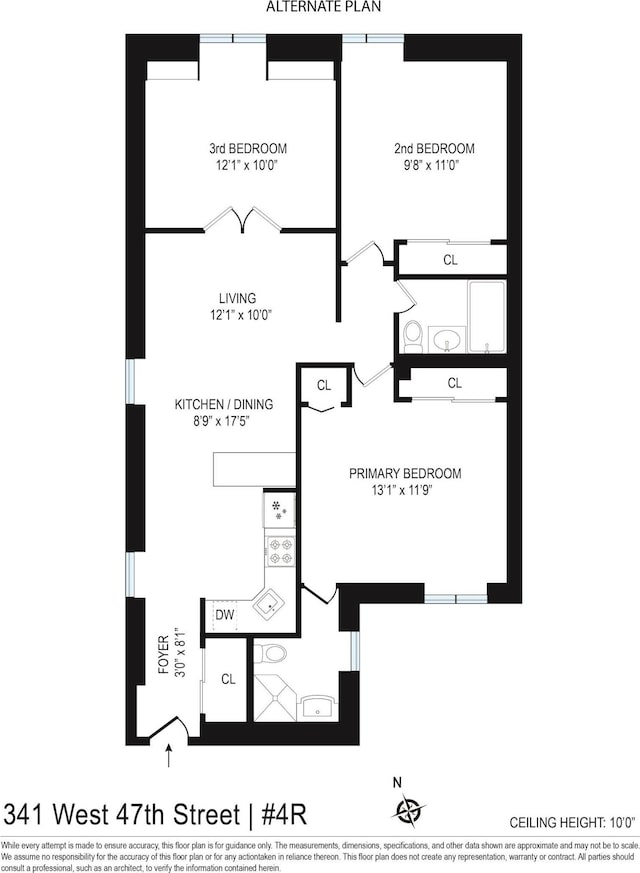 341 W 47th St Unit 4R, New York City, NY 10036 - property floor plan