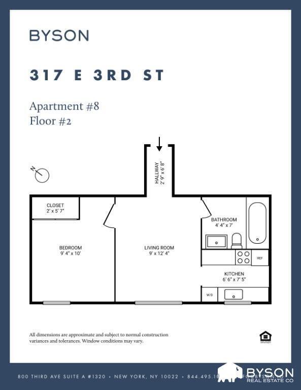 317 E 3rd St Unit 8, New York City, NY 10009 - home floor plan