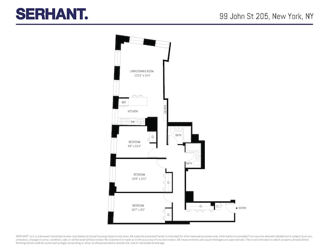 99 John St Unit 205, New York City, NY 10038 - property floor plan