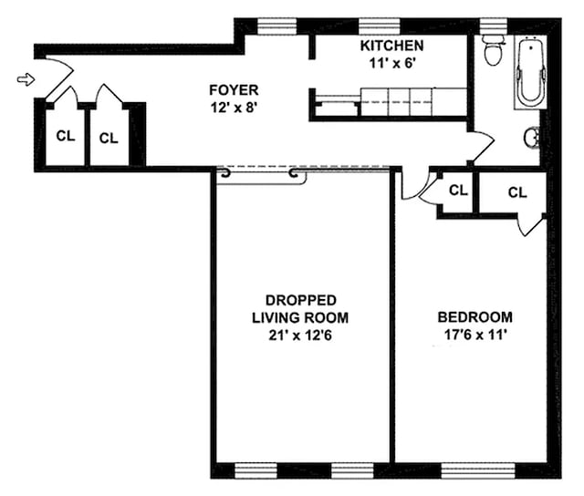 125 W 96th St Unit 1A, New York City, NY 10025 - home floor plan