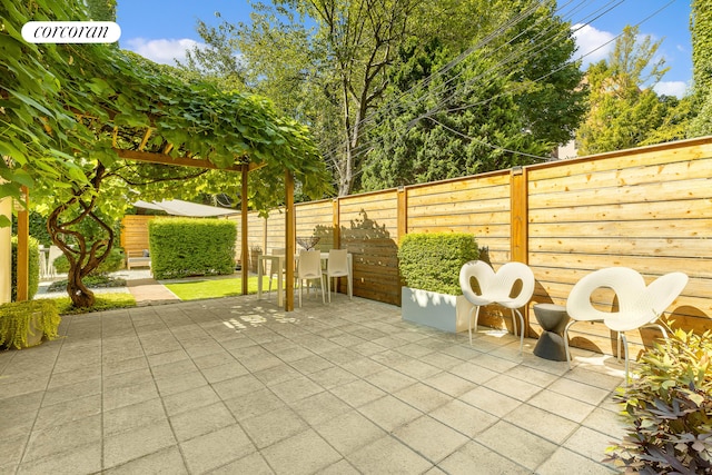 view of patio / terrace with a fenced backyard