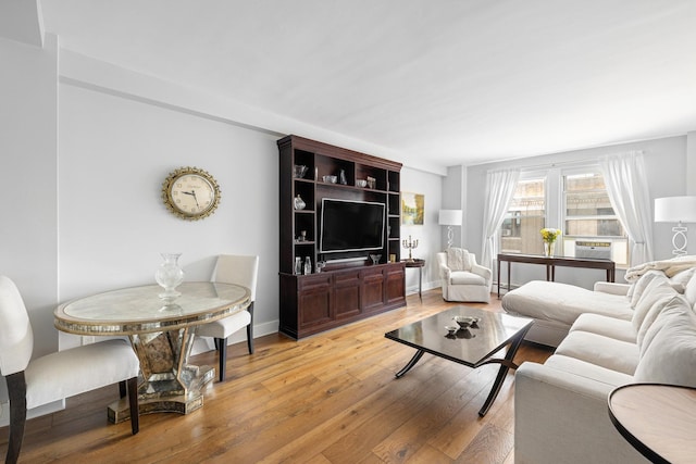 755 W End Ave Unit 15C, New York City, NY 10025 - living room featuring hardwood / wood-style flooring and baseboards