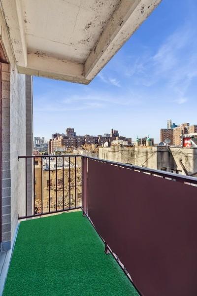 balcony with a city view