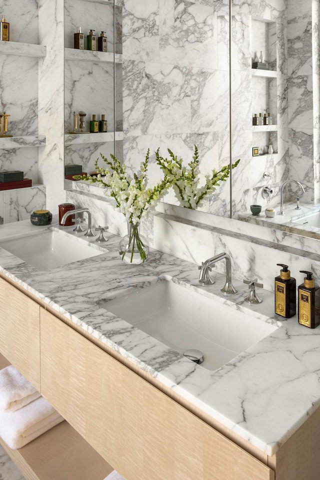 interior space with a sink