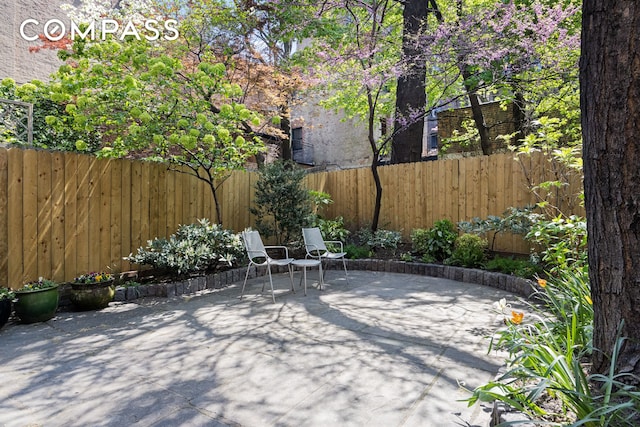 view of patio / terrace featuring a fenced backyard
