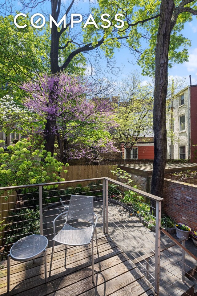 deck with fence