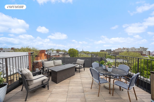 157 Kane St Unit 3, New York City, NY 11231 - deck featuring an outdoor living space and outdoor dining area