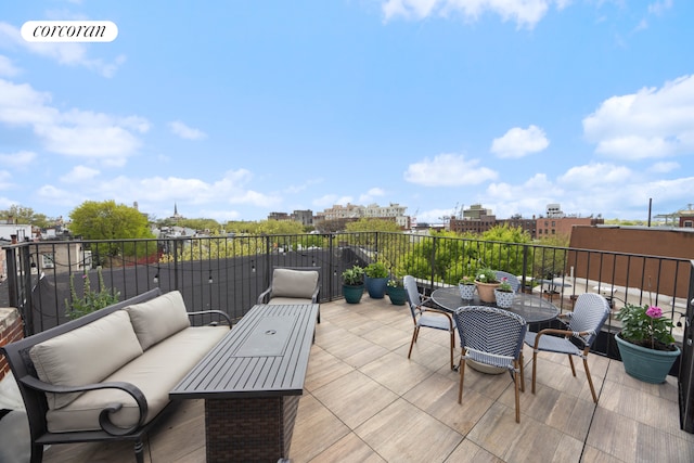 157 Kane St Unit 3, New York City, NY 11231 - view of patio / terrace featuring an outdoor living space and a balcony