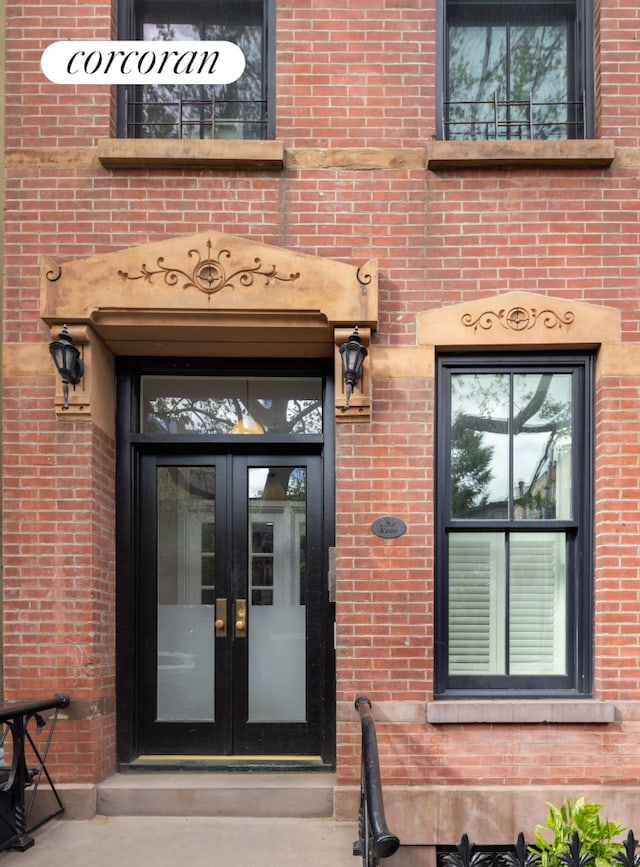157 Kane St Unit 3, New York City, NY 11231 - view of exterior entry featuring french doors and brick siding
