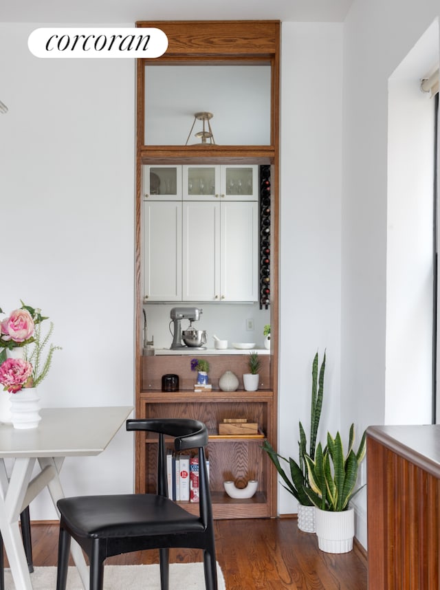 157 Kane St Unit 3, New York City, NY 11231 - dining room featuring dark wood-style floors and baseboards