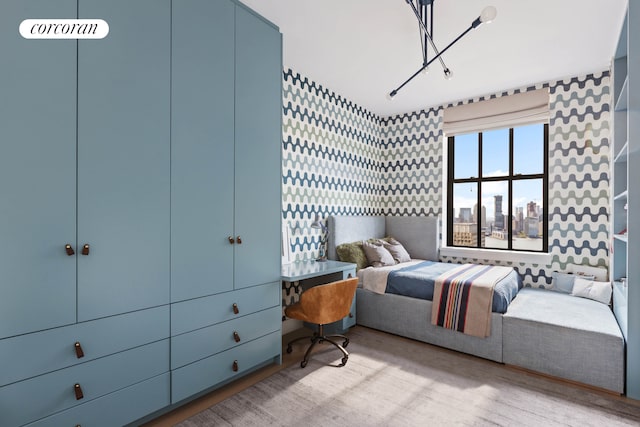 100 Barclay St Unit 20B, New York City, NY 10007 - bedroom with wallpapered walls