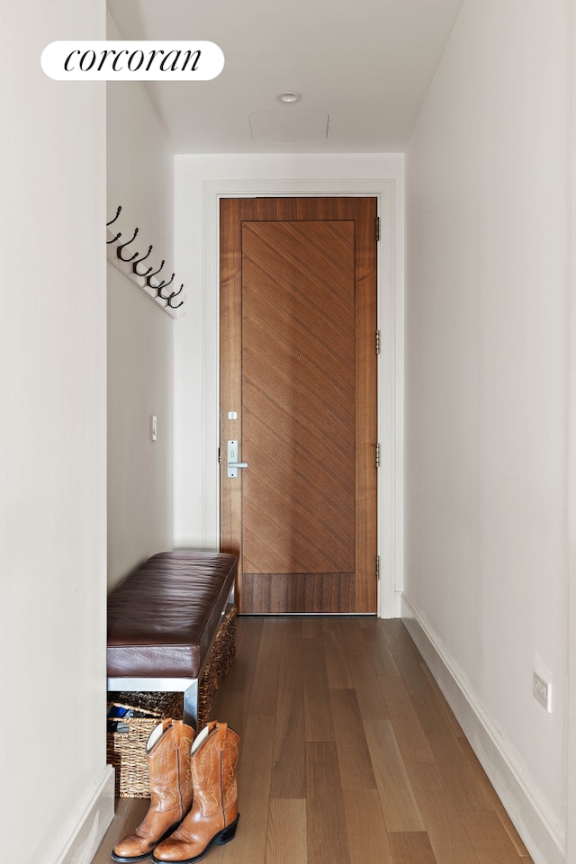 100 Barclay St Unit 20B, New York City, NY 10007 - corridor featuring wood finished floors and baseboards