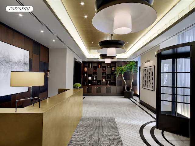 100 Barclay St Unit 20B, New York City, NY 10007 - reception with recessed lighting