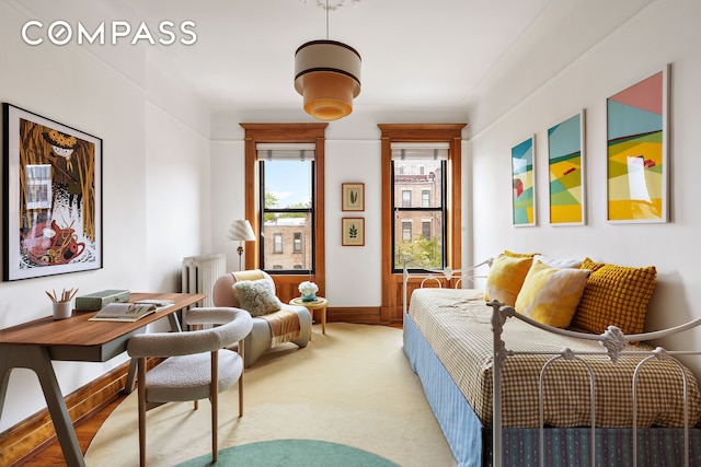 623 2nd St, New York City, NY 11215 - bedroom with radiator and baseboards