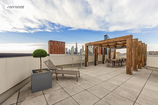 145 Park Pl Unit 5E, New York City, NY 11217 - view of patio / terrace with a pergola