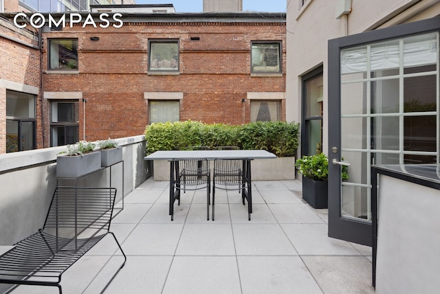 balcony featuring a patio area