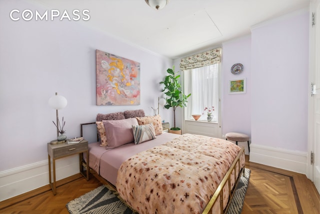 bedroom with baseboards