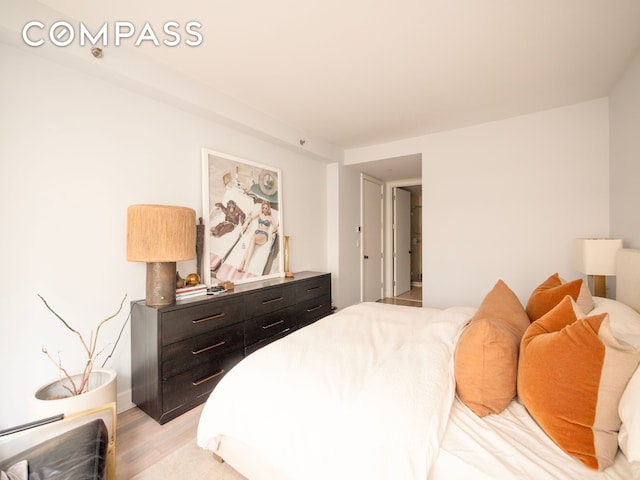 84 Front St Unit 5E, New York City, NY 11201 - bedroom with light wood-style floors