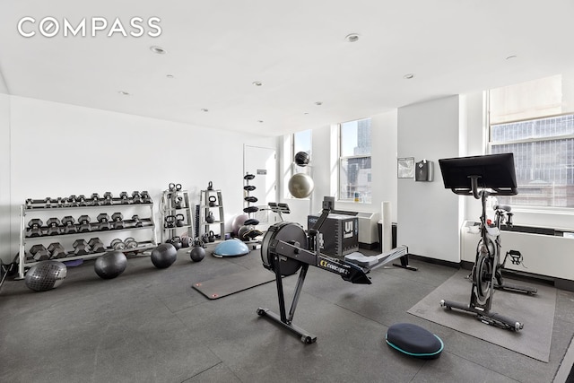 view of exercise room