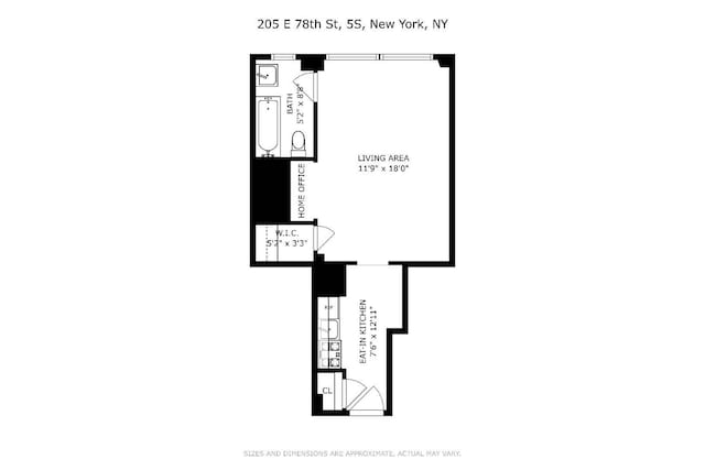 205 E 78th St Unit 5S, New York City, NY 10075 - floor plan / room layout