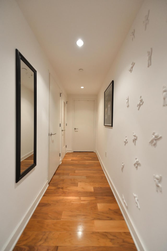2 Northside Piers Unit 5-U, New York City, NY 11249 - hallway with recessed lighting and light wood-style flooring