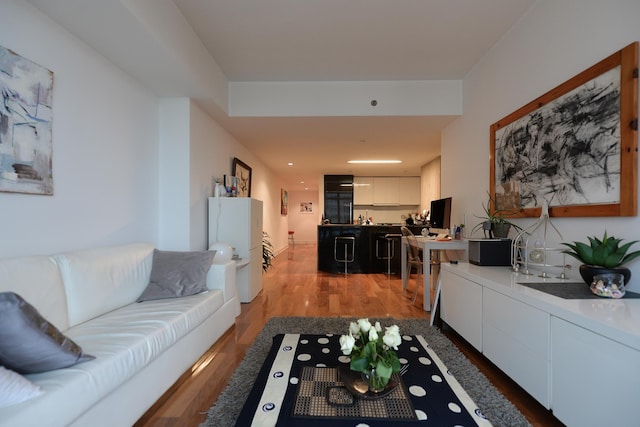 living room featuring wood finished floors