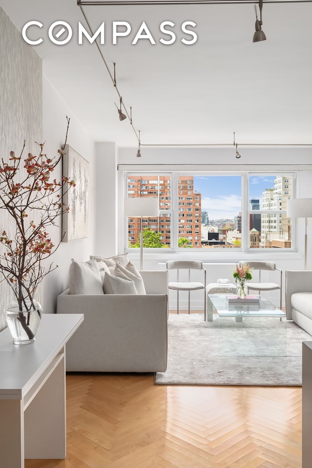 101 W 12th St Unit 12B, New York City, NY 10011 - living room featuring a city view