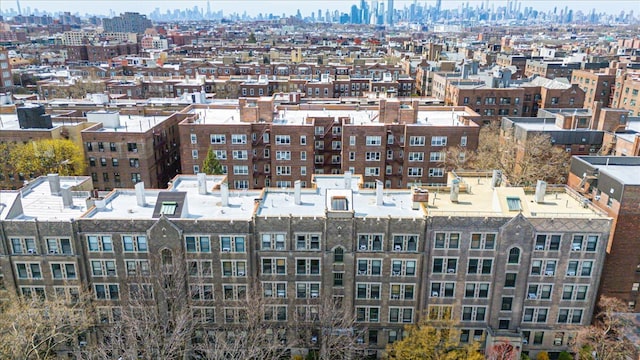 drone / aerial view of a skyline view