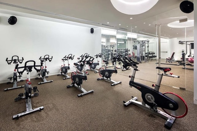 view of workout area