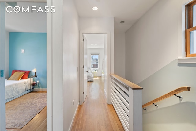 227 W 260th St, New York City, NY 10471 - hall featuring light wood-style flooring, baseboards, and recessed lighting
