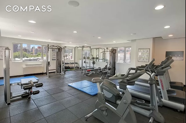1810 3rd Ave Unit A7D, New York City, NY 10029 - exercise room featuring recessed lighting