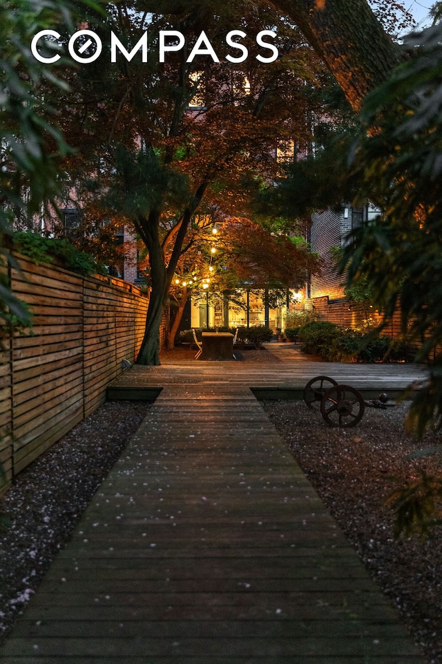 view of community featuring a deck