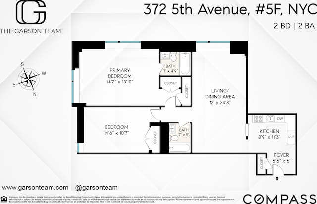 372 5th Ave Unit 5F, New York City, NY 10018 - view of home floor plan