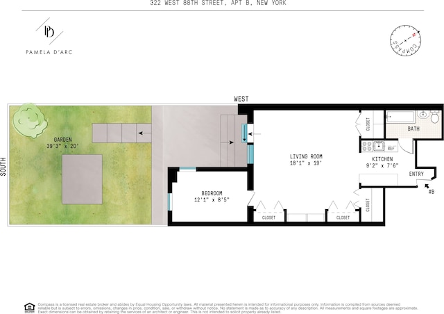 322 W 88th St Unit B, New York City, NY 10024 - floor plan / room layout