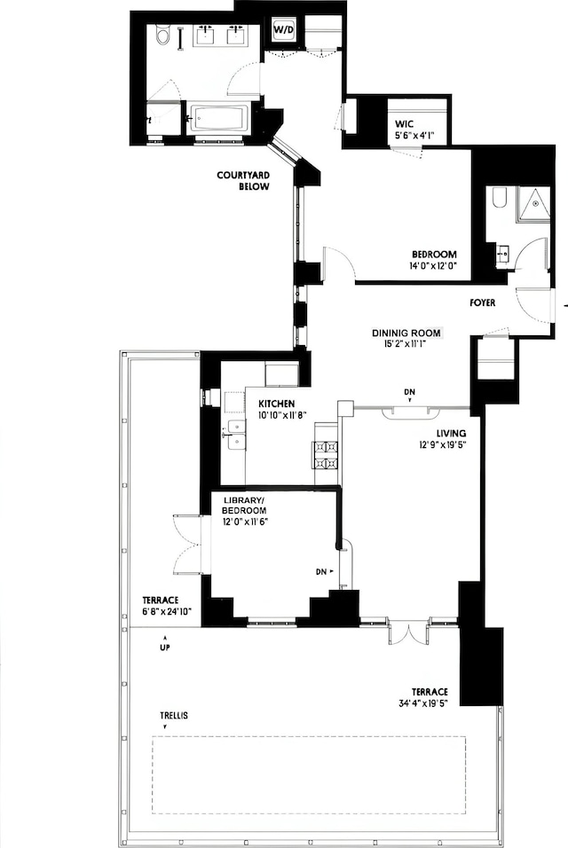 130 W 12th St Unit 1A, New York City, NY 10011 - home floor plan