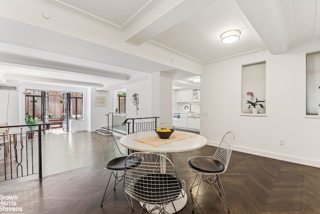 130 W 12th St Unit 1A, New York City, NY 10011 - dining space with baseboards