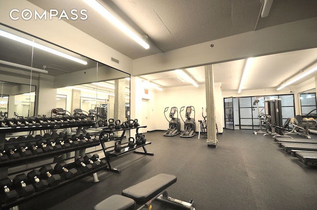 view of exercise room