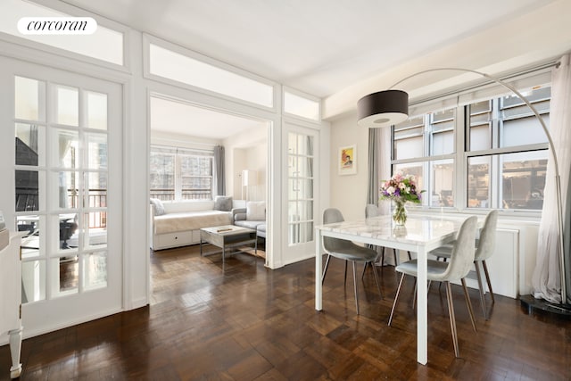 sunroom / solarium with french doors