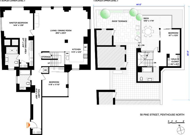50 Pine St Unit Ph12N, New York City, NY 10005 - view of floor plan / room layout
