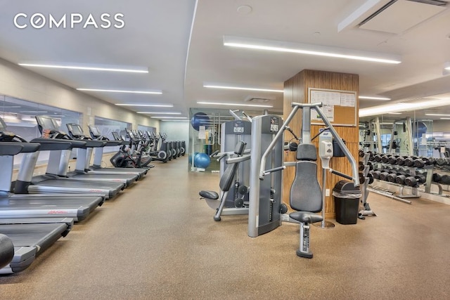 view of gym