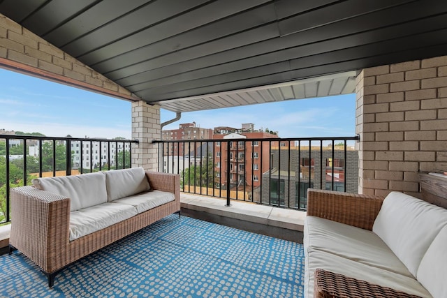 balcony with an outdoor hangout area