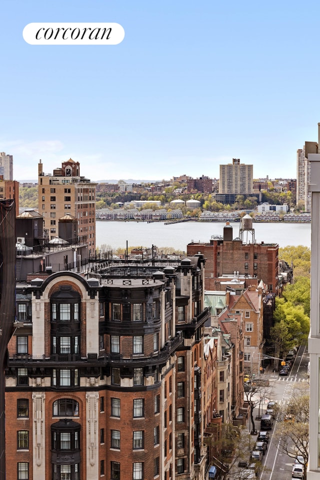 city view with a nearby body of water