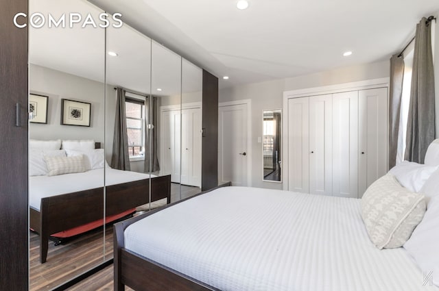 33-44 93rd St Unit 5X, New York City, NY 11372 - bedroom with two closets and recessed lighting